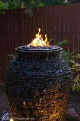 Photo of Aquascape Fire and Water Stacked Slate Urn Large - Aquascape Canada